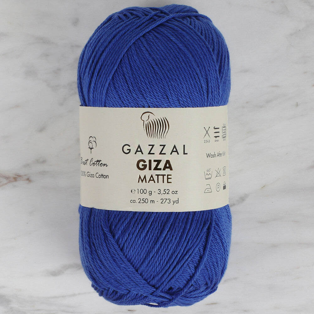 Gazzal Giza Matte Saks Mavi El Örgü İpi - 5577